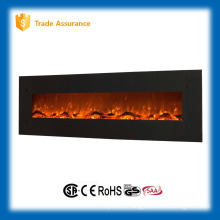 grand black glass wall mounted electric fireplace large room heater